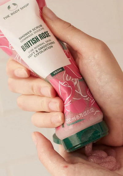 SHOWER SCRUB BRITISH ROSE
